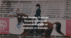 Desktop Screenshot of pamandrewsdressage.com