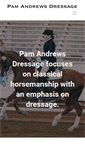 Mobile Screenshot of pamandrewsdressage.com